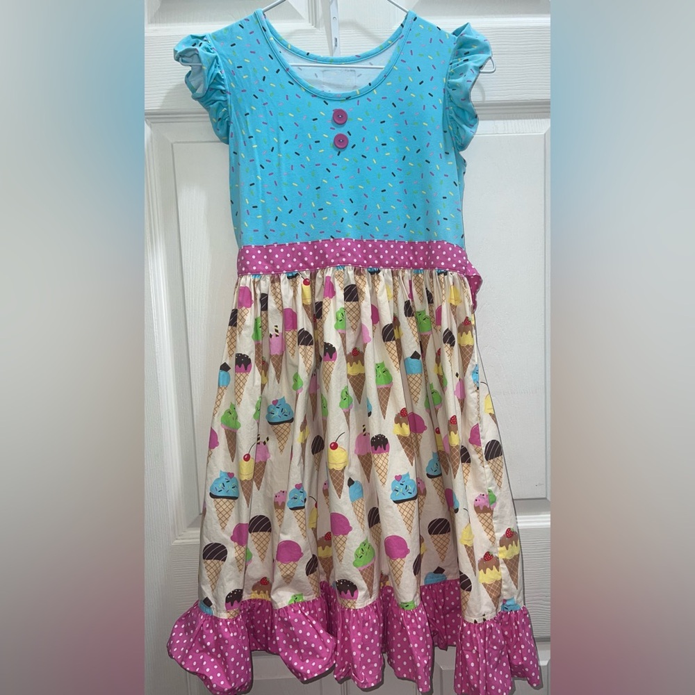 ELEANOR ROSE Colorful Ice Cream Cone Dress